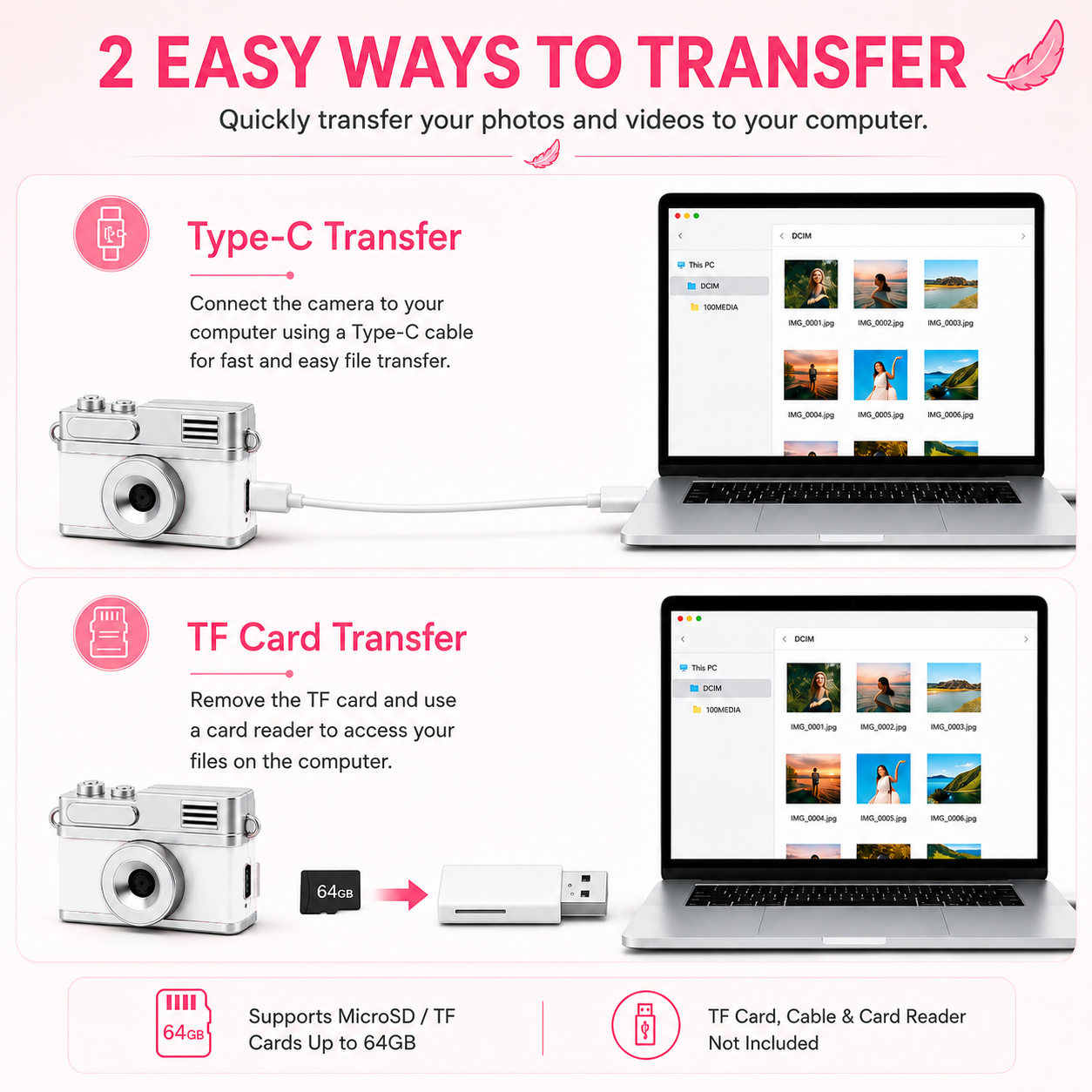 Mini Keychain Camera (Flip Screen)