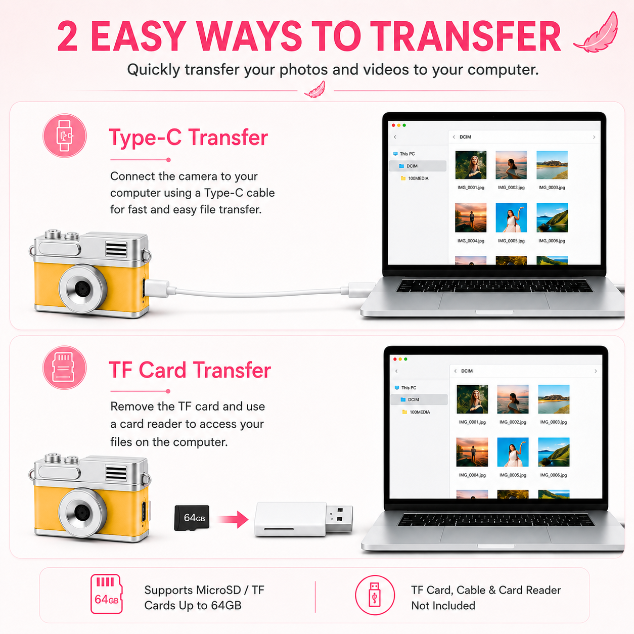 Mini Keychain Camera (Flip Screen)