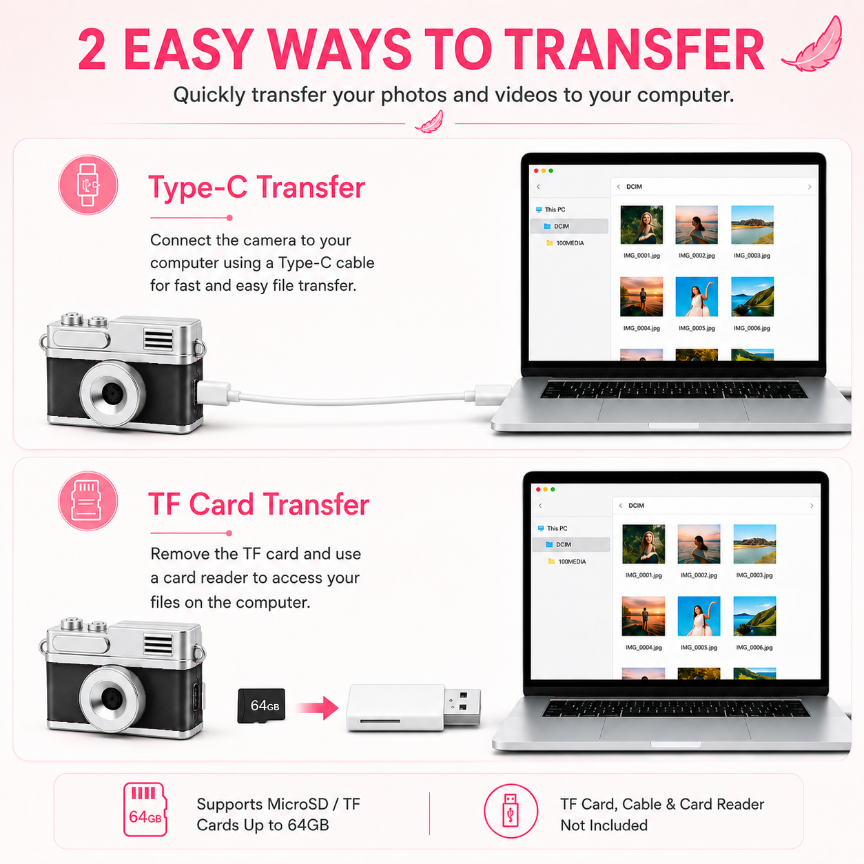 Mini Keychain Camera (Flip Screen)
