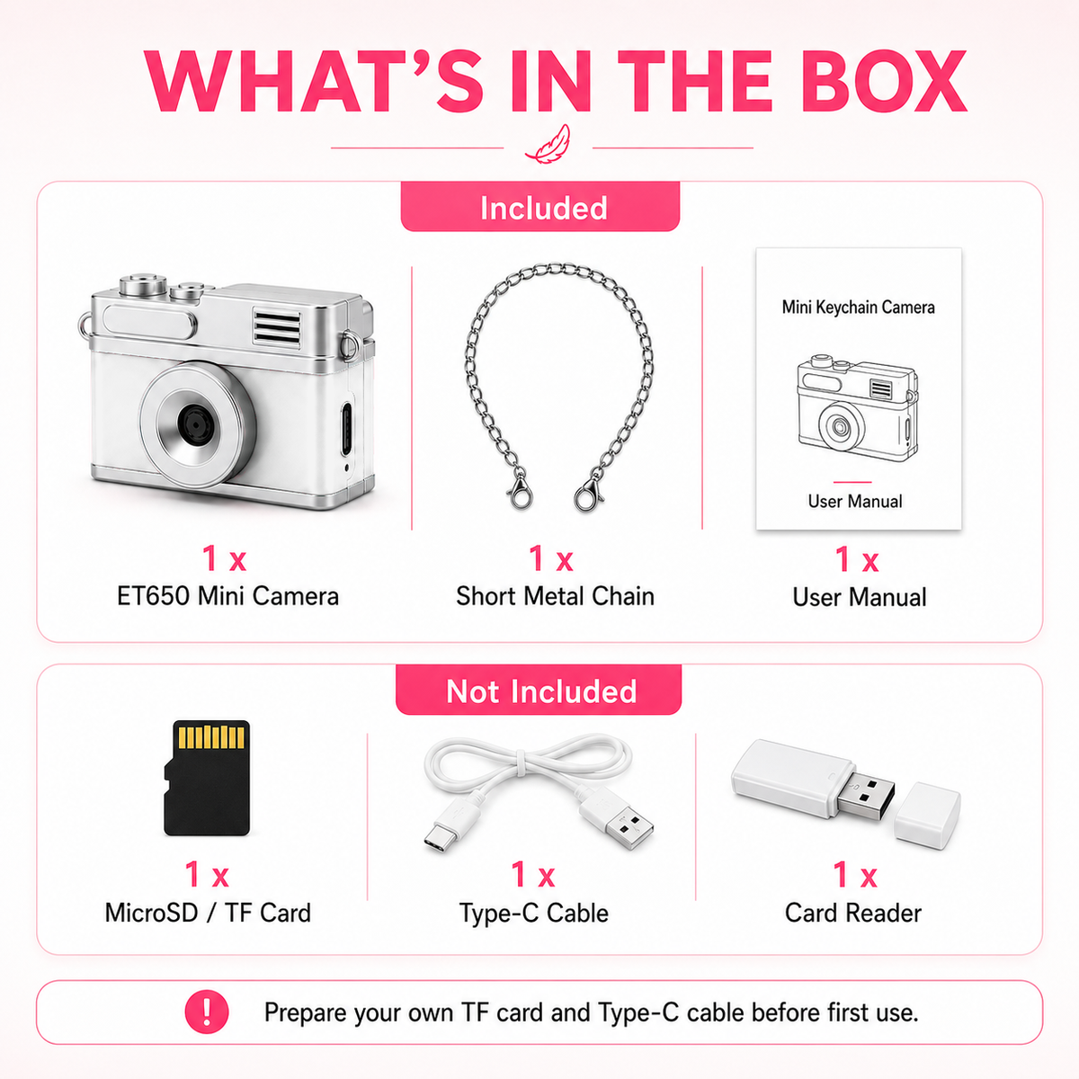 Mini Keychain Camera (Flip Screen)