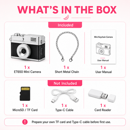 Mini Keychain Camera (Flip Screen)