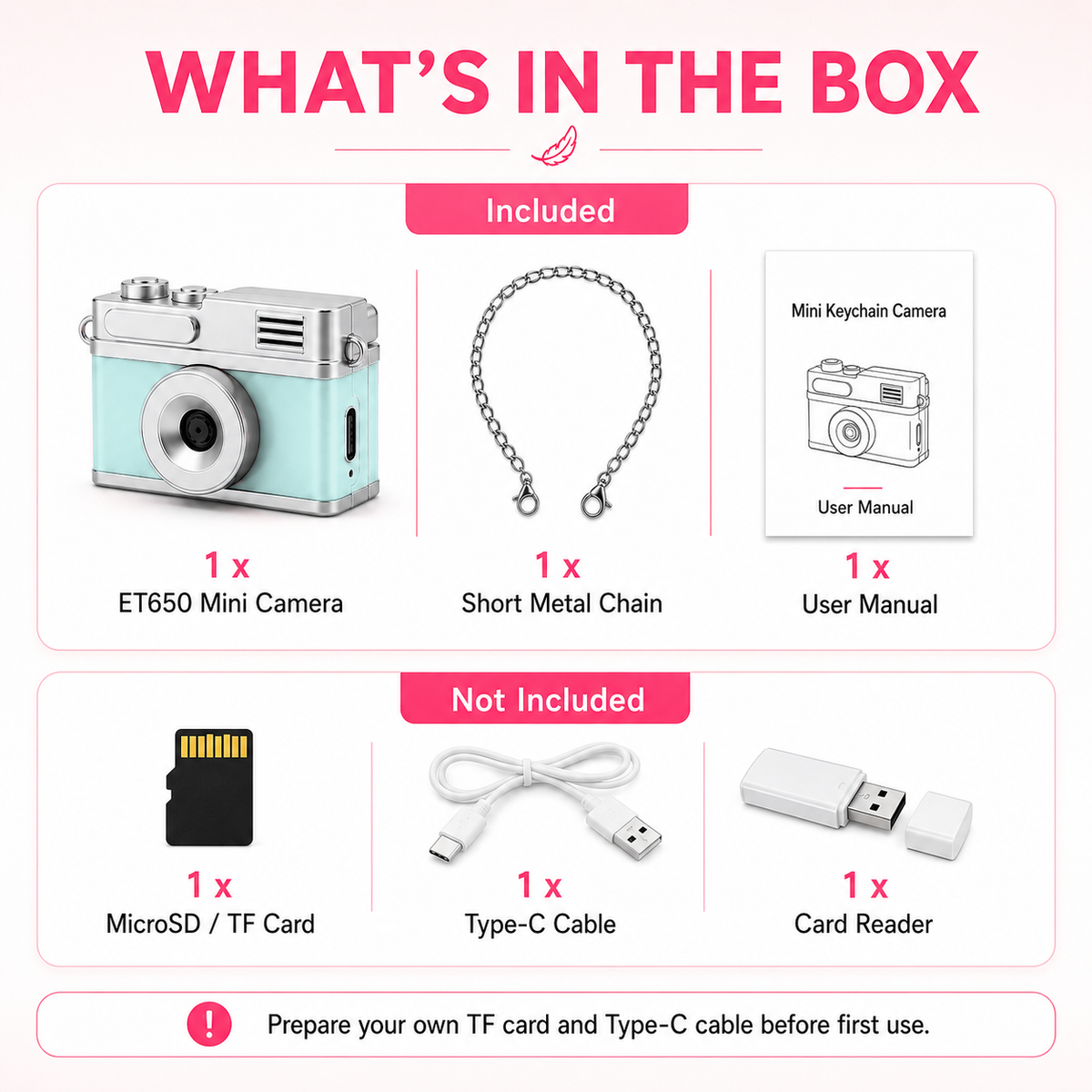 Mini Keychain Camera (Flip Screen)