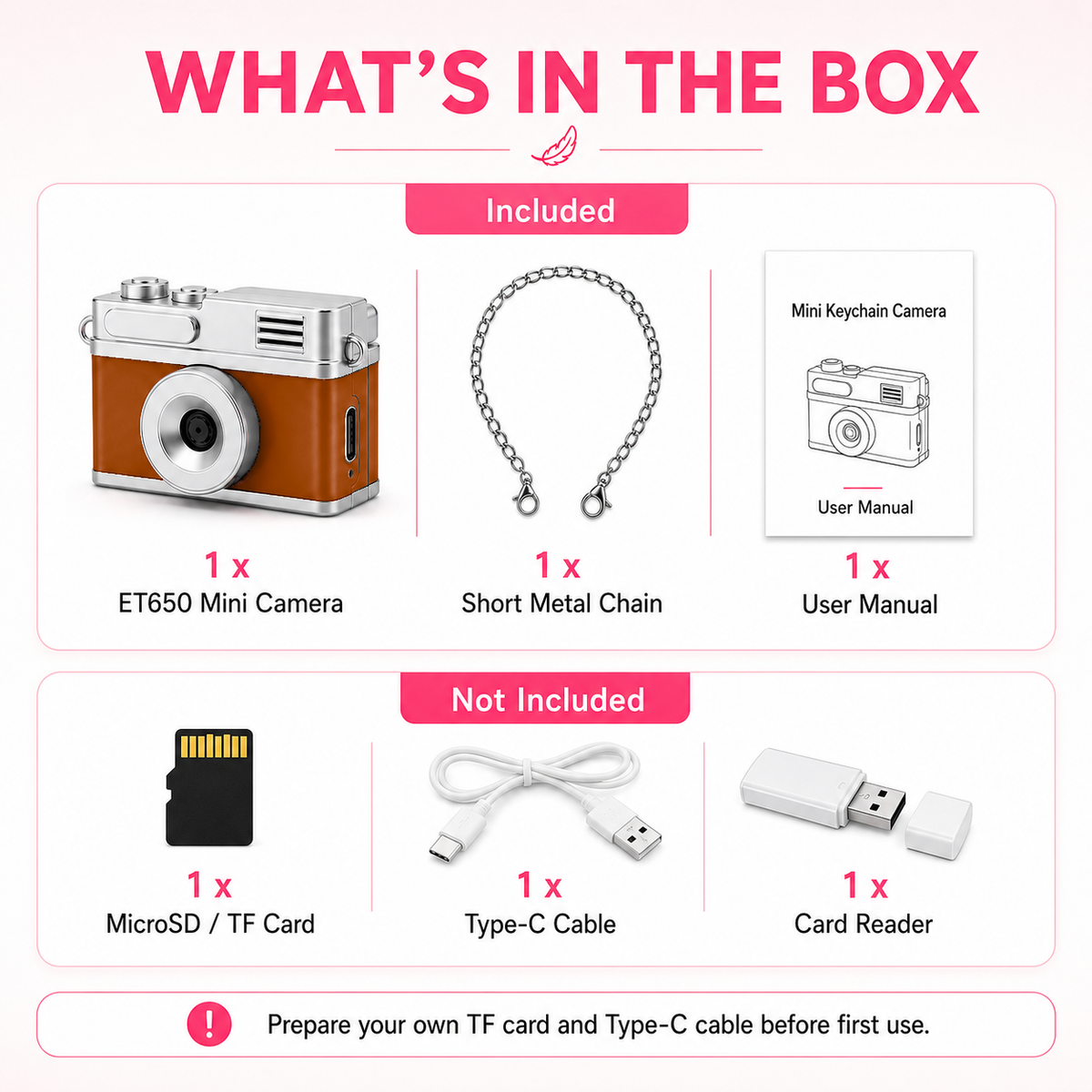 Mini Keychain Camera (Flip Screen)